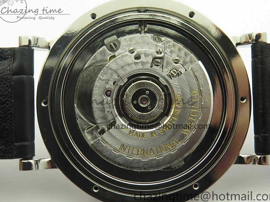 MIROTIME 0518 Supportive Portofino Automatic SS AF 1:1 Best Edition White Dial on Black Croco Leather Strap A 7184